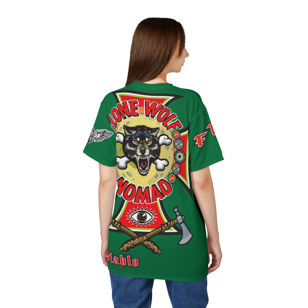 Lone Wolf Nomad HiViz Super Tee - For The Independent No Club Bikers For Life