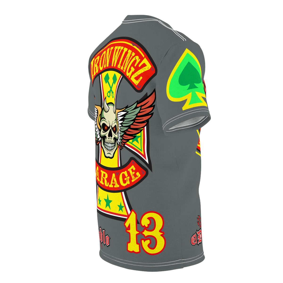 Iron Wingz Custom Motorcycle Unisex Super Tee - Bold Graphic Tee for Bikers