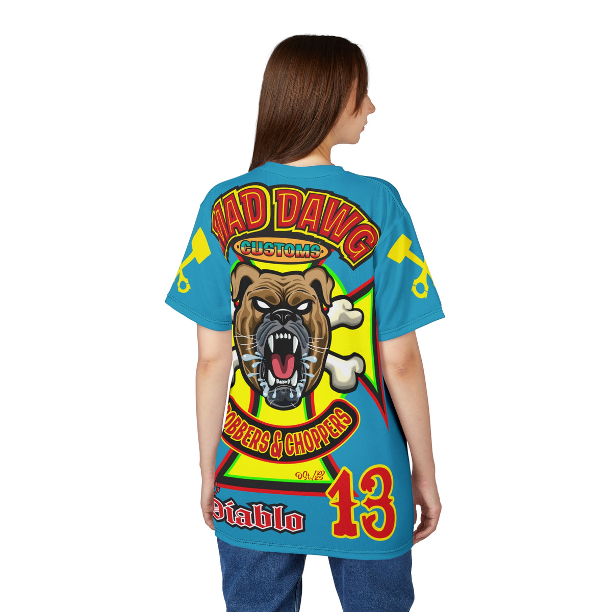 Mad Dawg Customs HiViz, High Performance Super Tee - Mad Dawgs & Bad Dawgs must have Riding Super Tee