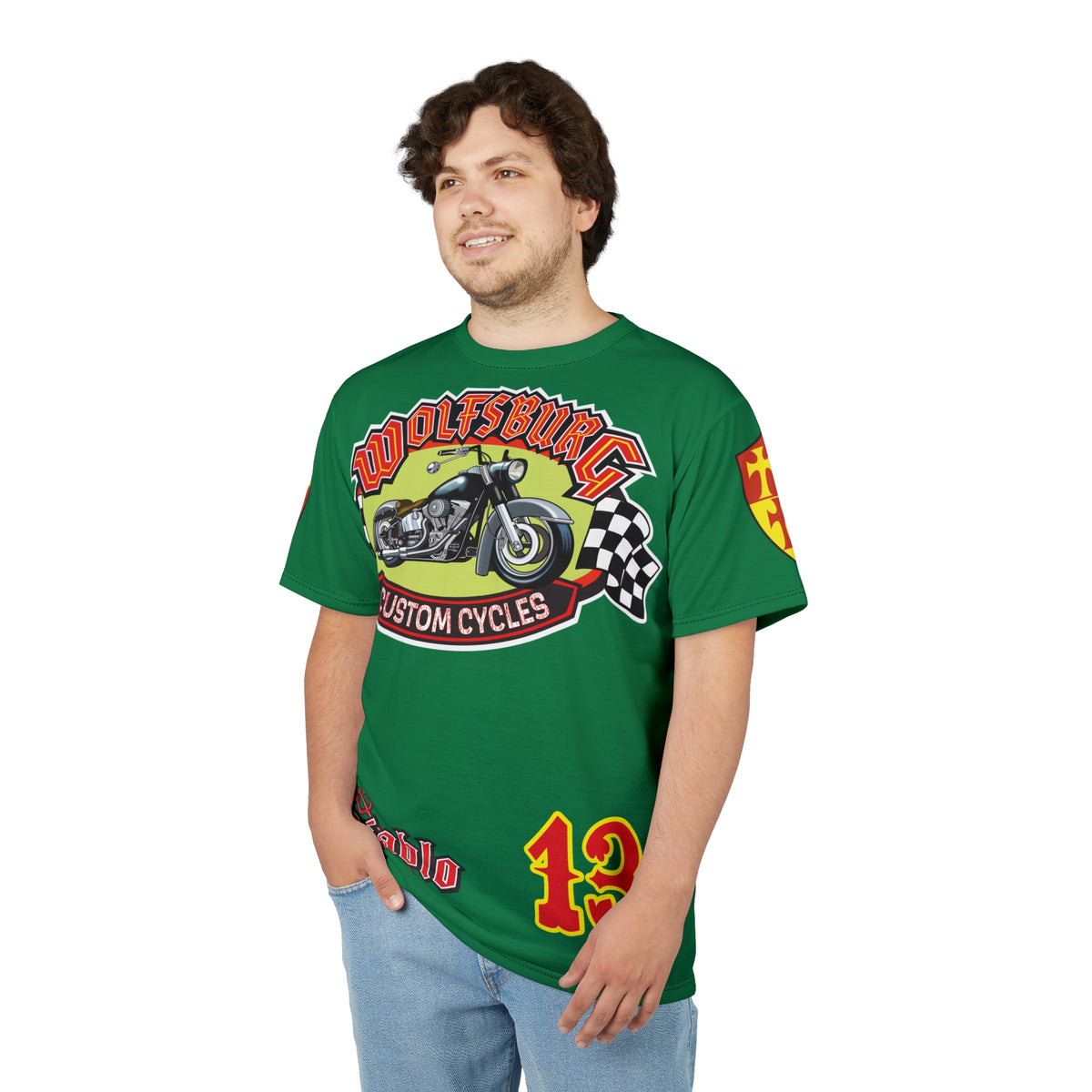 Wolfsburg Custom Cycles HiViz High Comfort Motorcycle Riders Super Tee