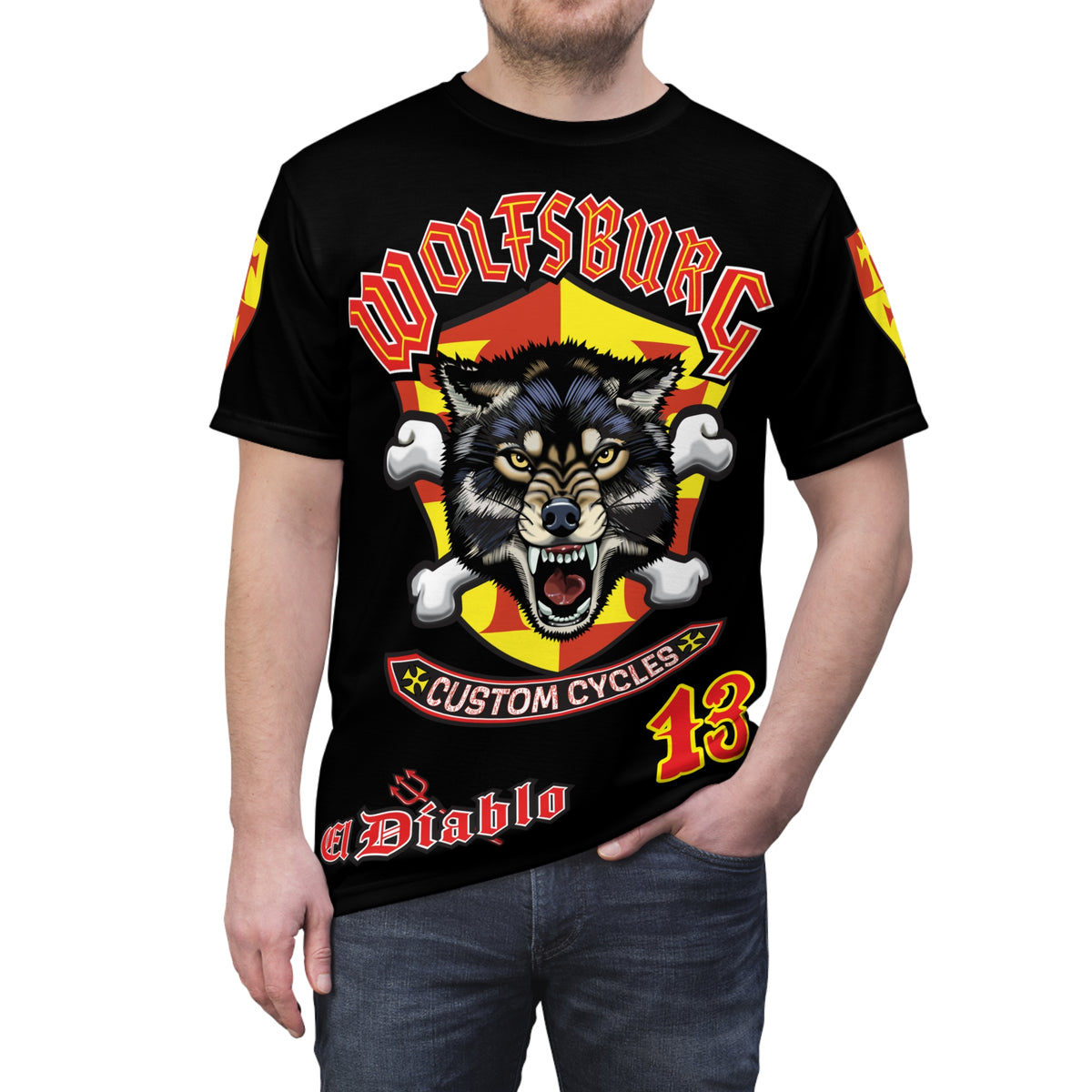 Wolfsburg Custom Cycles HiViz High Comfort Motorcycle Riders Super Tee