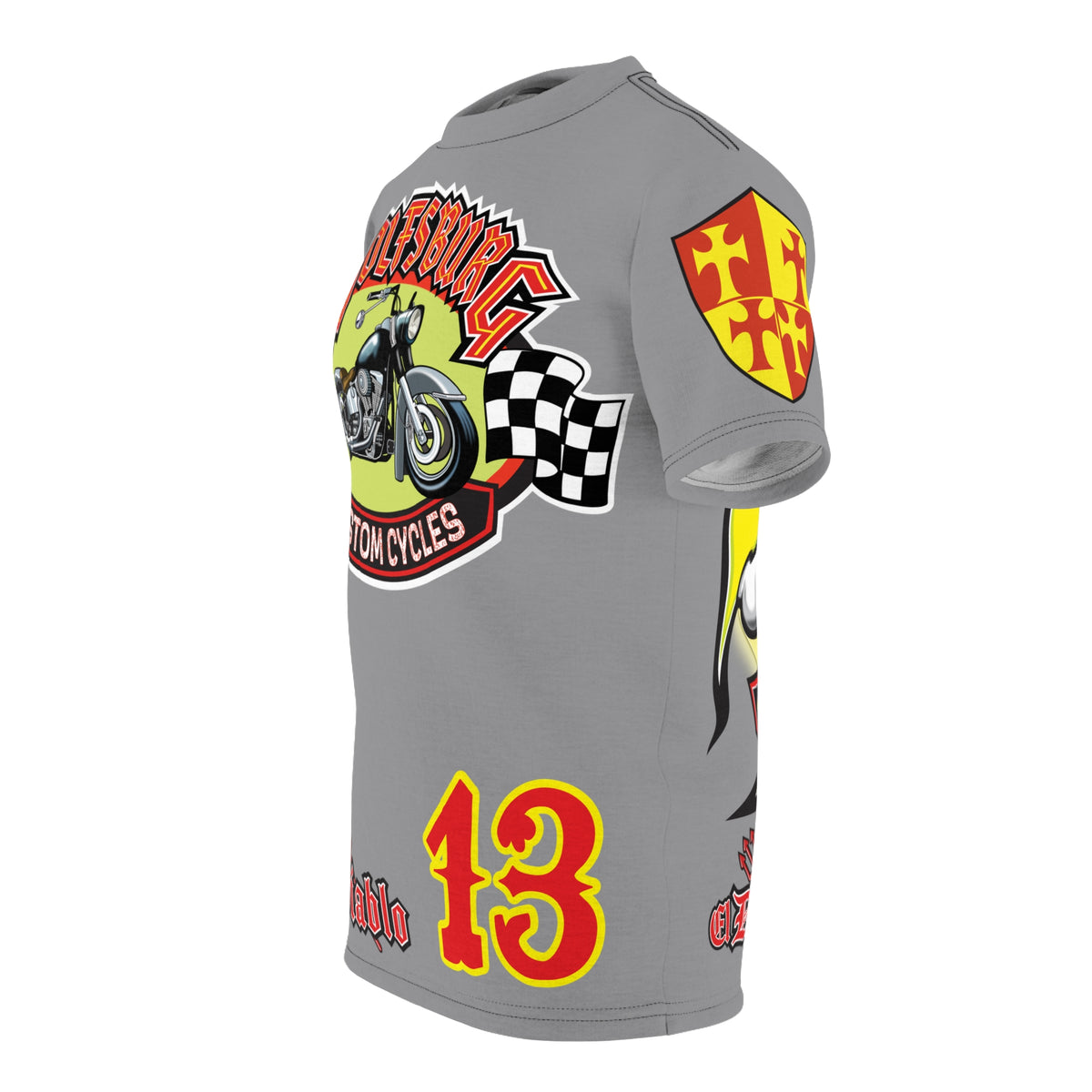 Wolfsburg Custom Cycles HiViz High Comfort Motorcycle Riders Super Tee