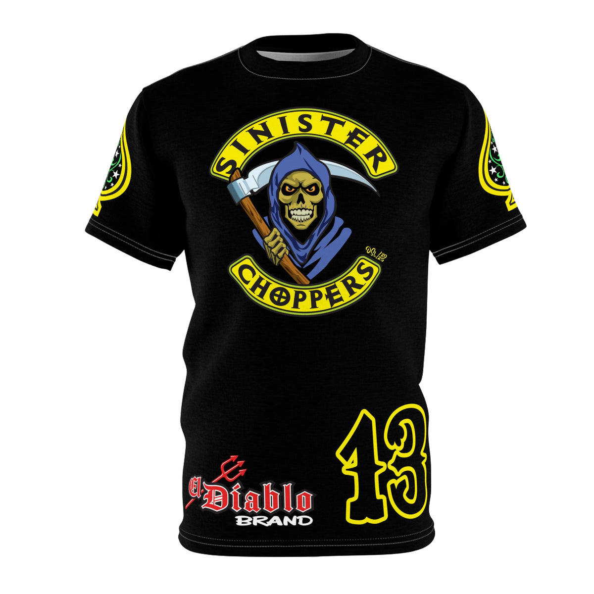 SRT Sinister Choppers Custom Motorcycles - Custom Reaper Super Riding Tee - High Performance Riding Wear