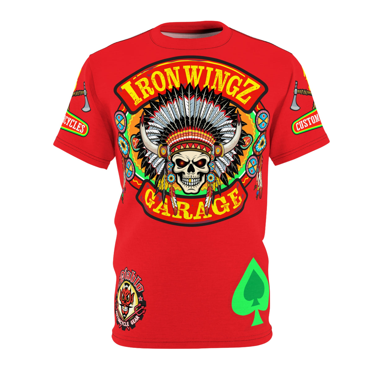 Iron WingZ Customs HiViz High Performance Motorcycle Riding Super Tee
