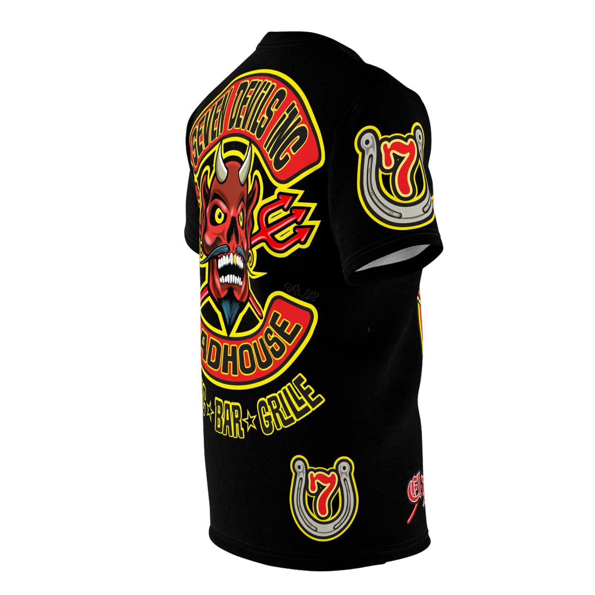 Seven Devils Inc. Roadhouse HiViz Graphic Tee - Motorcycle Custom Riding Super Tee