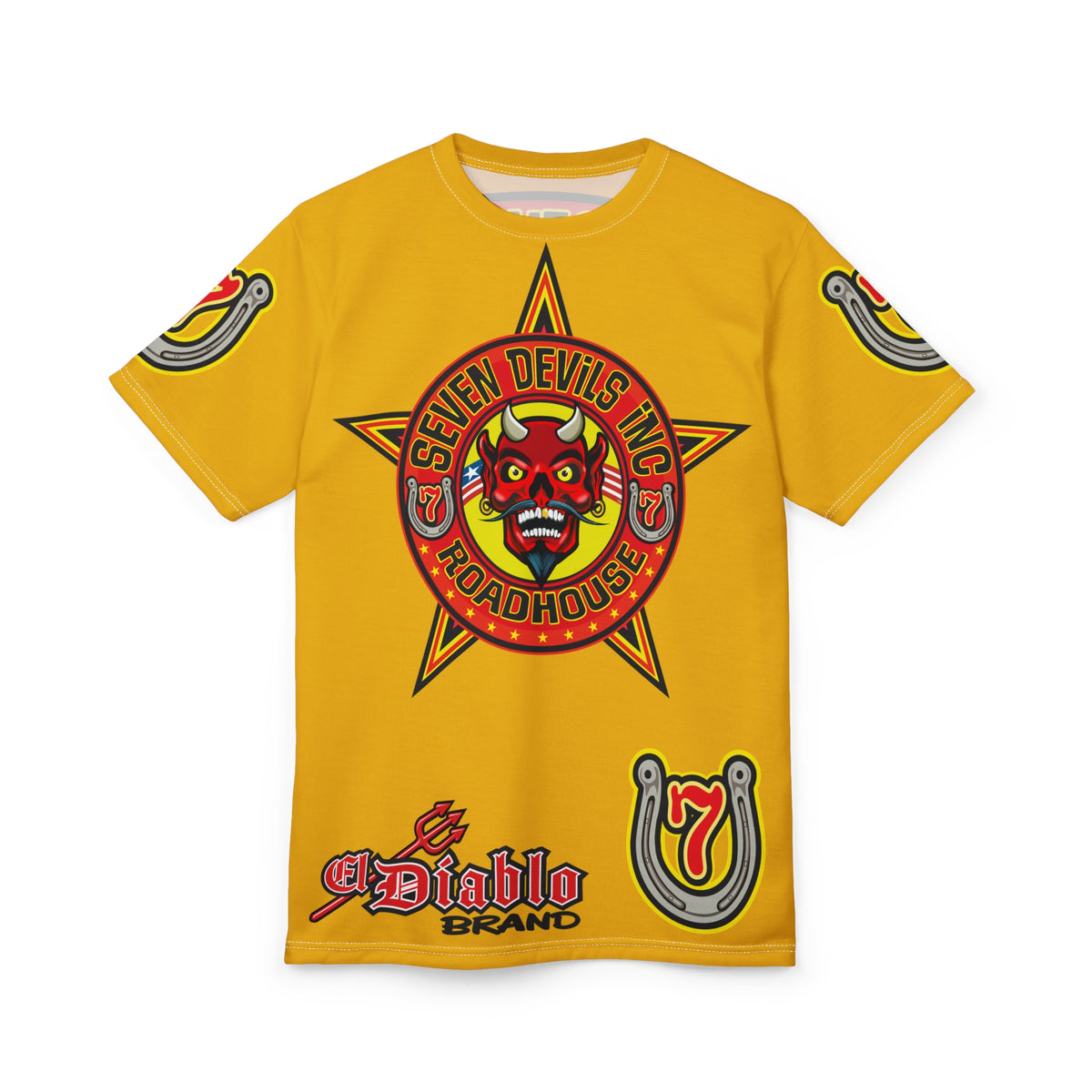 Seven Devils Inc. Roadhouse HiViz Graphic Tee - Motorcycle Custom Riding Super Tee