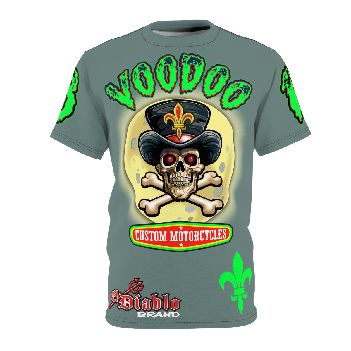 Voodoo Motorcycles Badass Super Tee, Unique Graphic Tee, Custom Biker Apparel