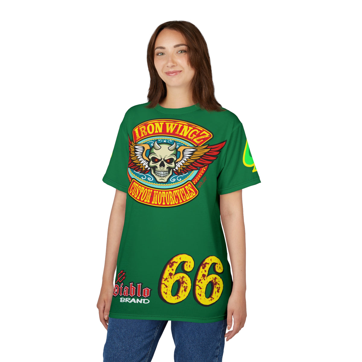 Iron Wingz Custom Motorcycle Unisex Super Tee - Bold Graphic Tee for Bikers (Limited Edition)