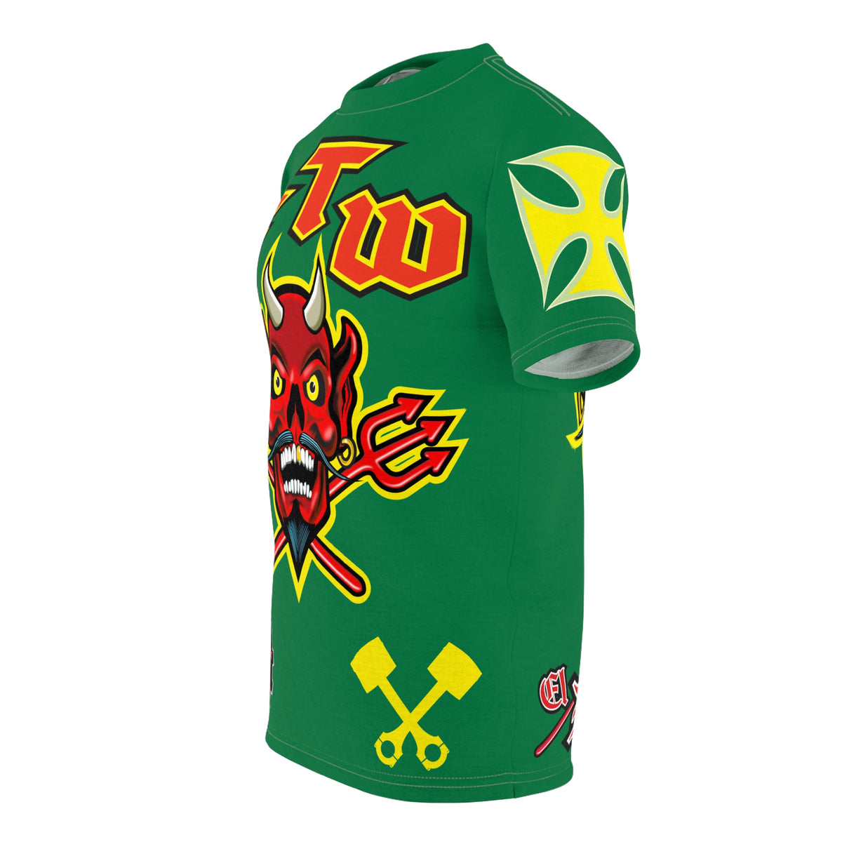FTW Motorcycle Riders Super Tee - Edgy HiViz Colour Graphics - Show Your Attitude in Style