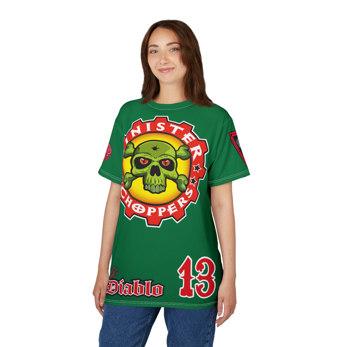 Sinister Choppers  Custom Designed Hunter Green HiViz Super Tee