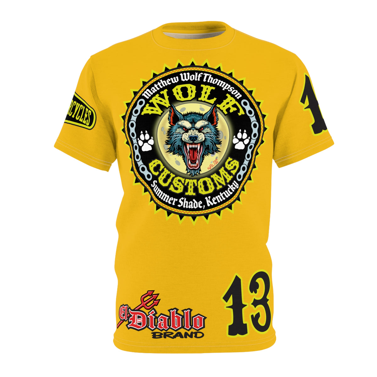 MWT Wolf Customs '66 Graphic Super  Tee — Retro Motorcycle Club Shirt The Best Biker Riding Tee EVER !!!