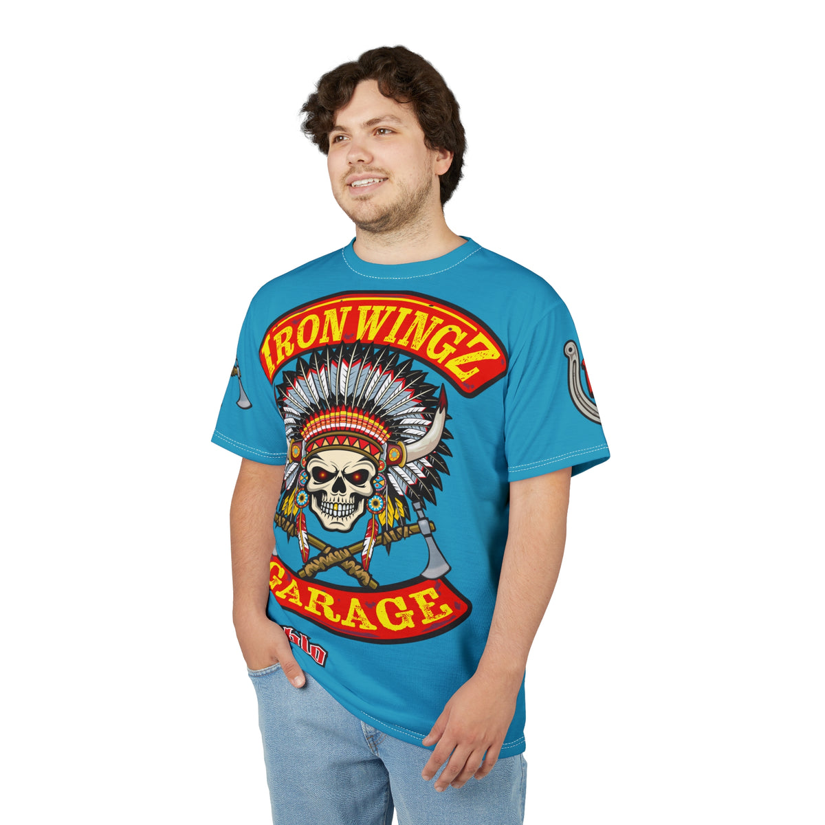 Iron Wingz Garage HiViZ Motorcycle Rider Super Tee