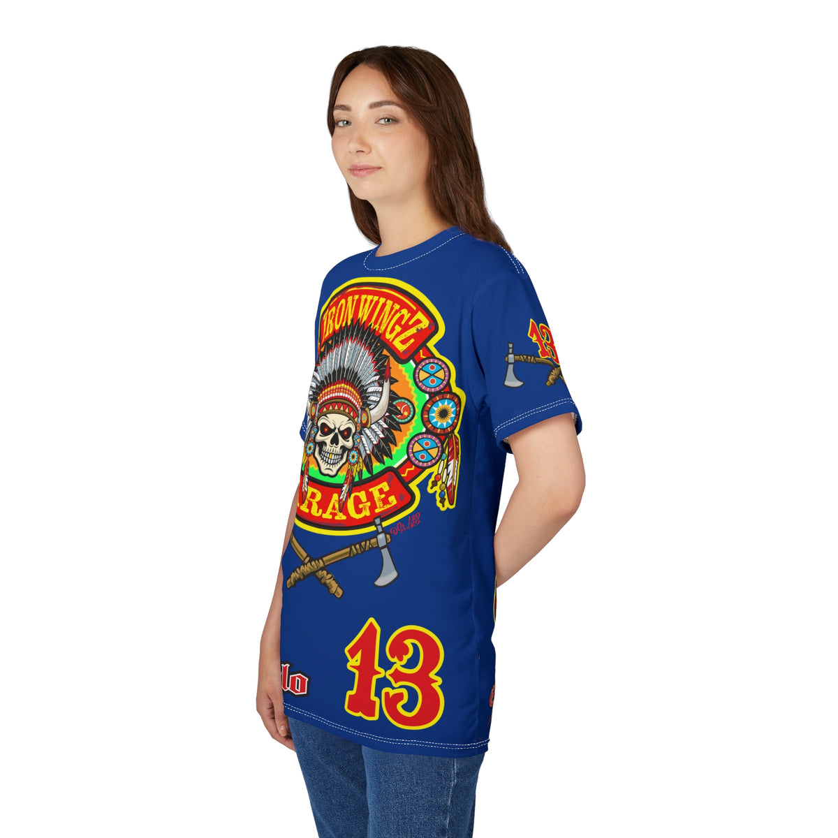 Iron Wingz Garage HiViZ Motorcycle Rider Super Tee