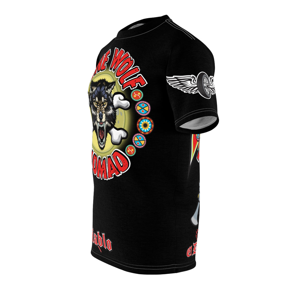 Lone Wolf Nomad HiViz Super Tee - For The Independent No Club Bikers For Life