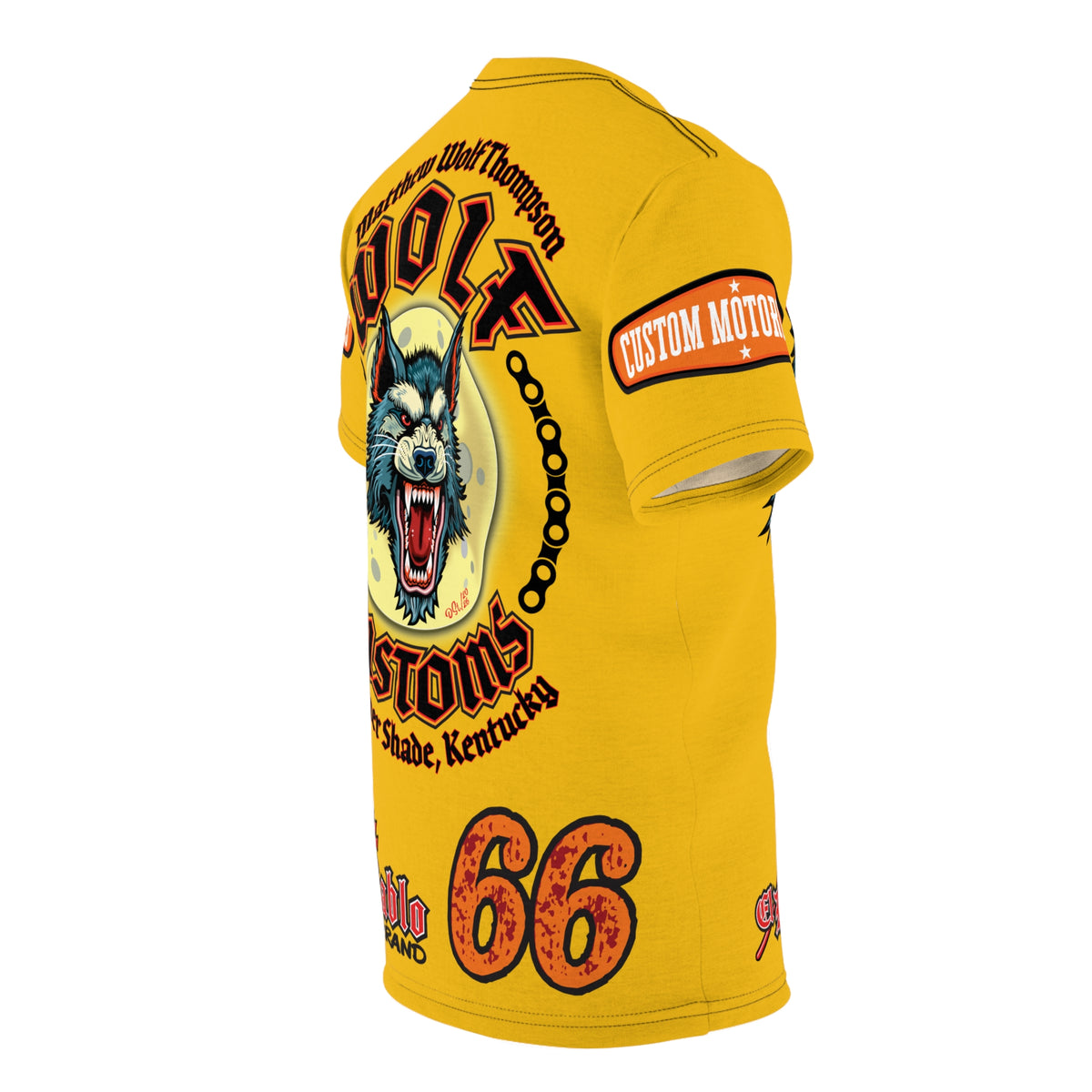 MWT Wolf Custom Motorcycles Super Tee — Viciously Cool High Performance Motorcycle Riding Shirt