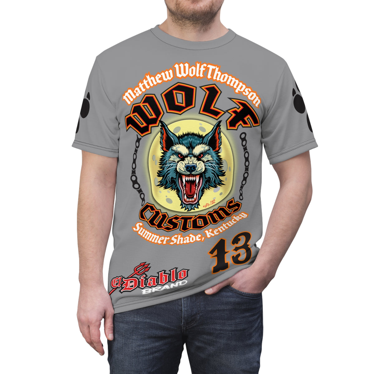 MWT Wolf Custom Motorcycles Super Tee — Viciously Cool High Performance Motorcycle Riding Shirt
