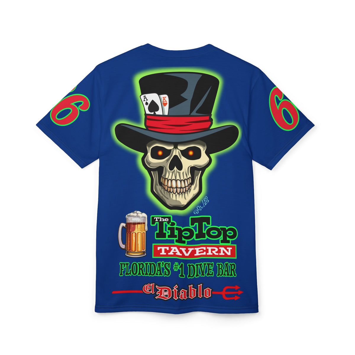 SRT Tip Top Tavern Dive Bar Super Riding Tee (*Limited Edition) - Florida's Best Dive Bar, Bikes Beers Babes & Bros. - Honouring Biker Bar Tee