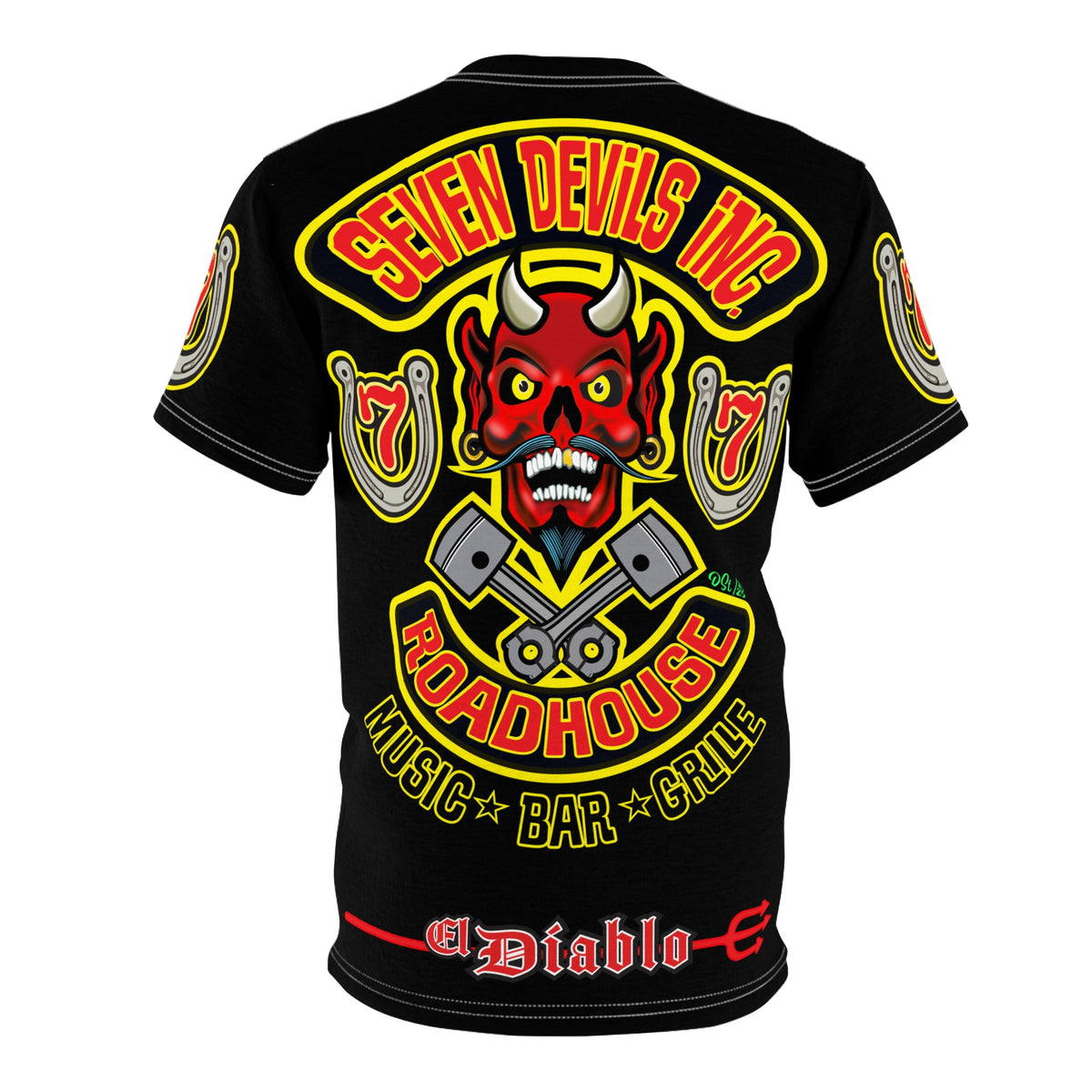 Seven Devils Inc. Roadhouse Graphic Tee - Motorcycle Custom Riding Super Tee