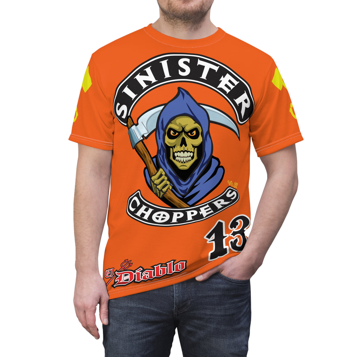 Sinister Choppers HiViz Custom Motorcycles Reaper Super Tee - High Performance Riding Wear