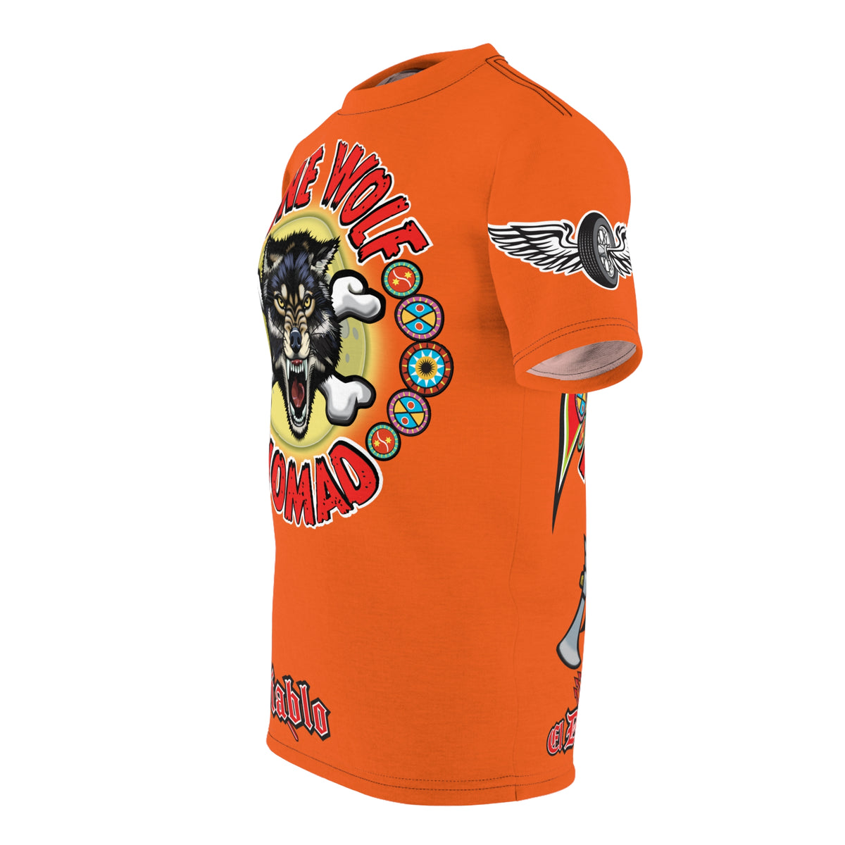 Lone Wolf Nomad HiViz Super Tee - For The Independent No Club Bikers For Life
