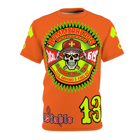 Hammerheads Union Local 13 -  SoCal 619 Special Edition - Custom HiViz Motorcycle Riding Tee Shirt _ Super Comfort and Fit