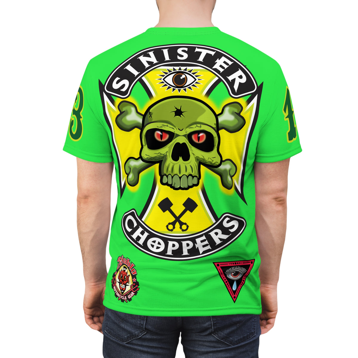 Very Special Sinister Choppers HiViz Motorcycle Riders Super Tee