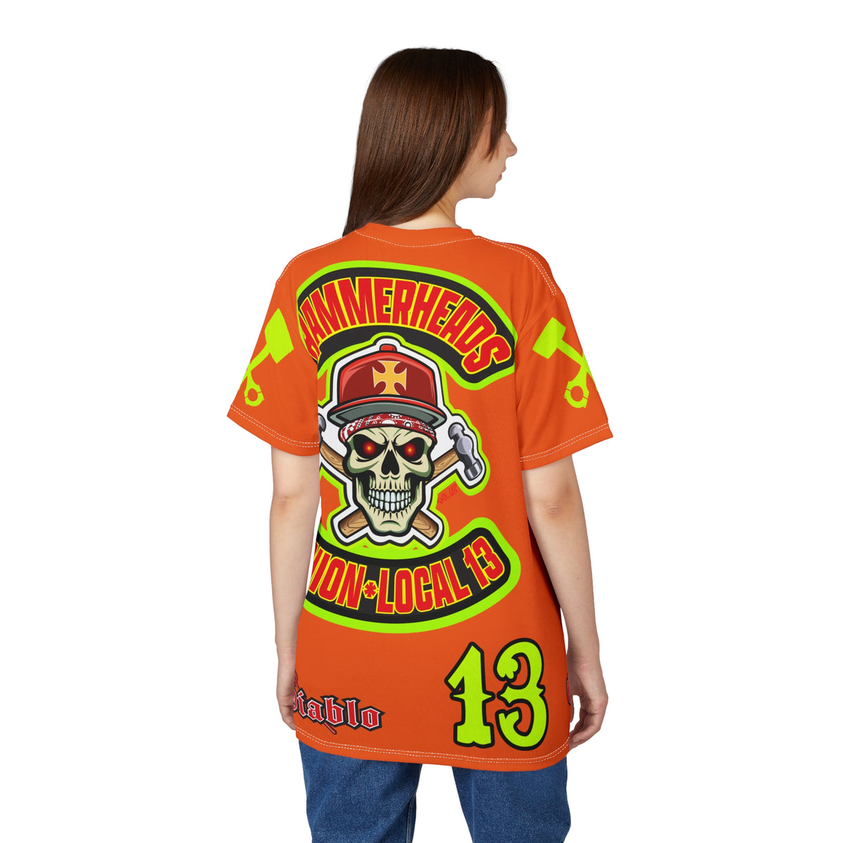 Hammerheads Union Local 13 -  SoCal 619 Special Edition - Custom HiViz Motorcycle Riding Tee Shirt _ Super Comfort and Fit