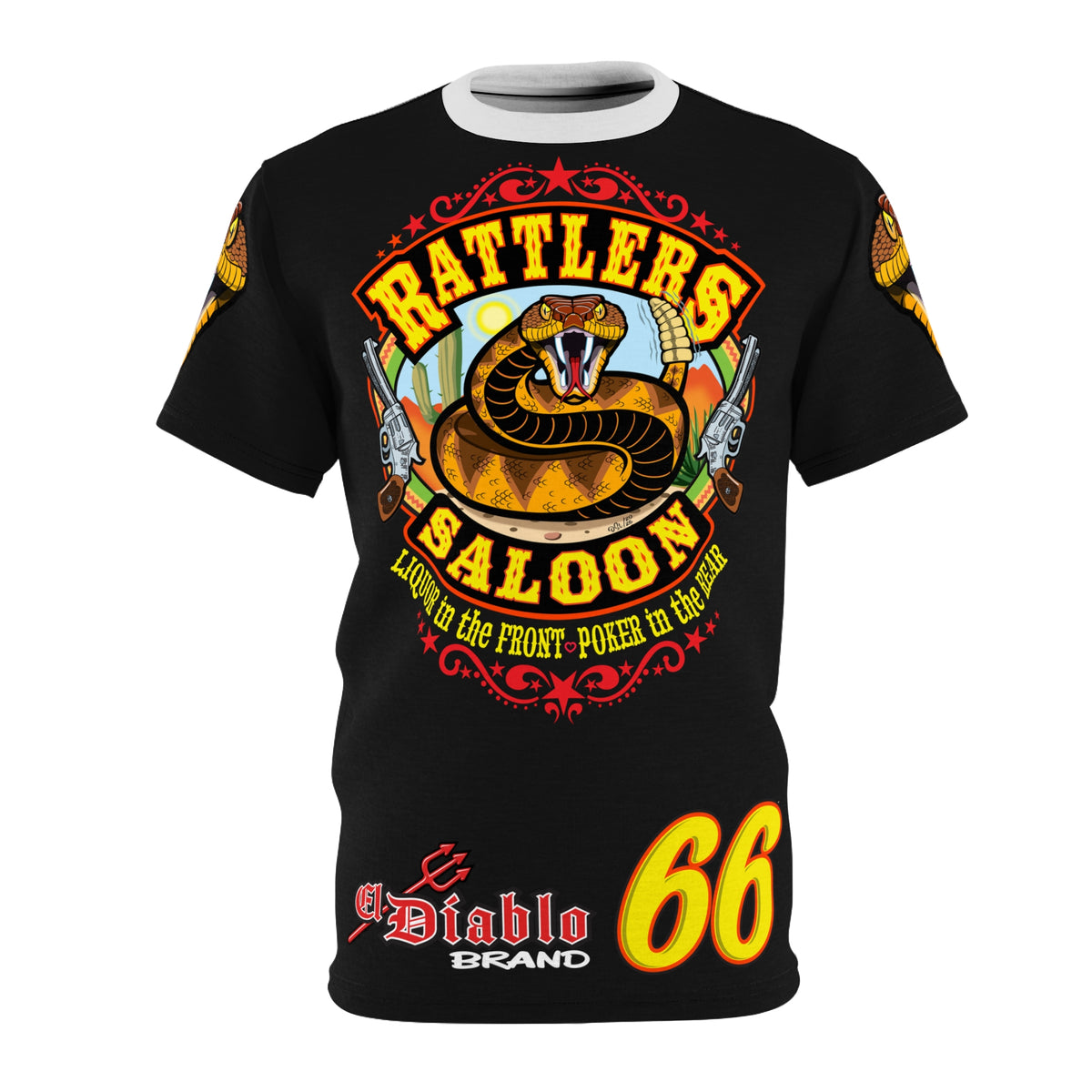 Rattlers Saloon SUPER RIDING TEE — Vintage Biker Route 66 Graphic t-Shirt