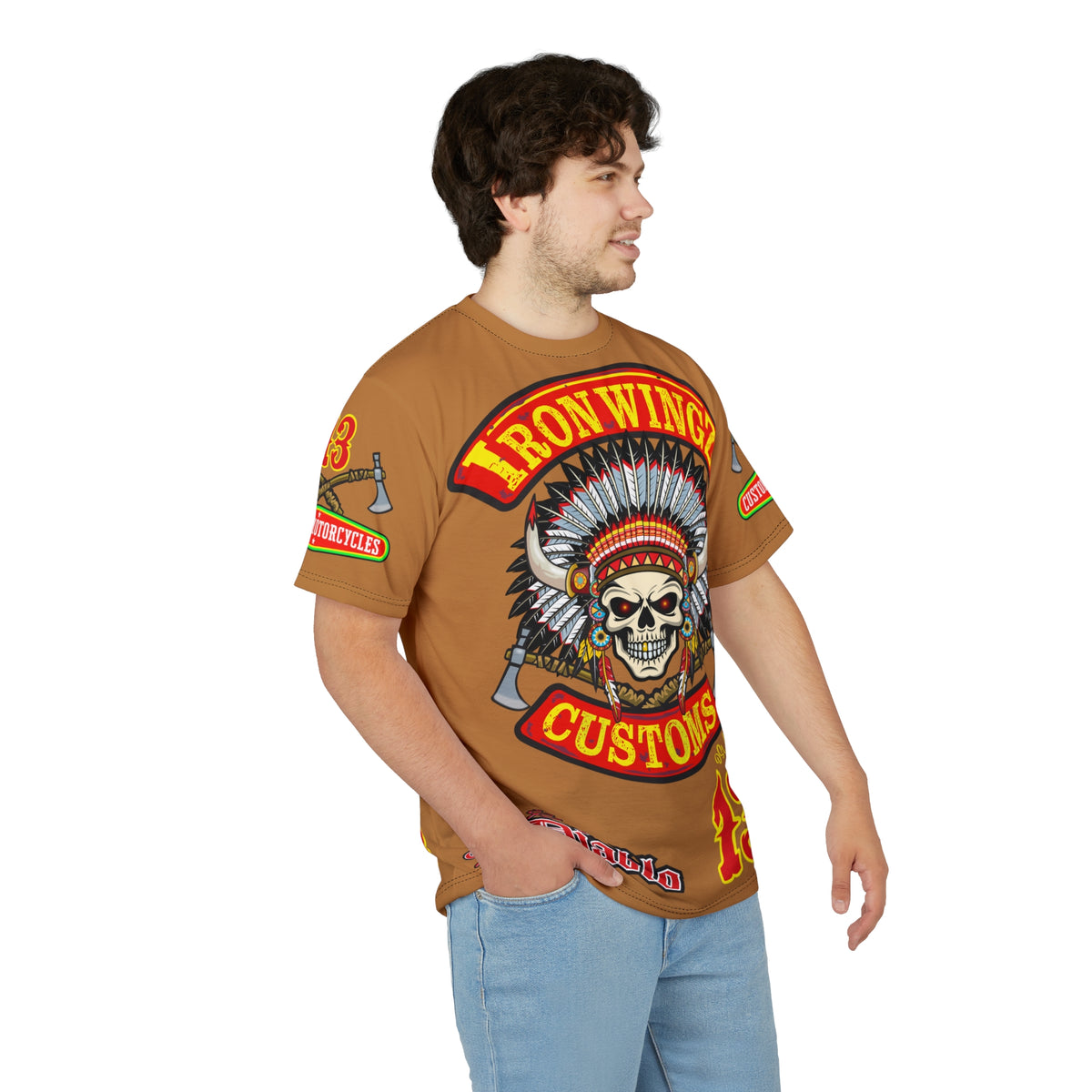 Iron Wingz Garage HiViZ Motorcycle Rider Super Tee