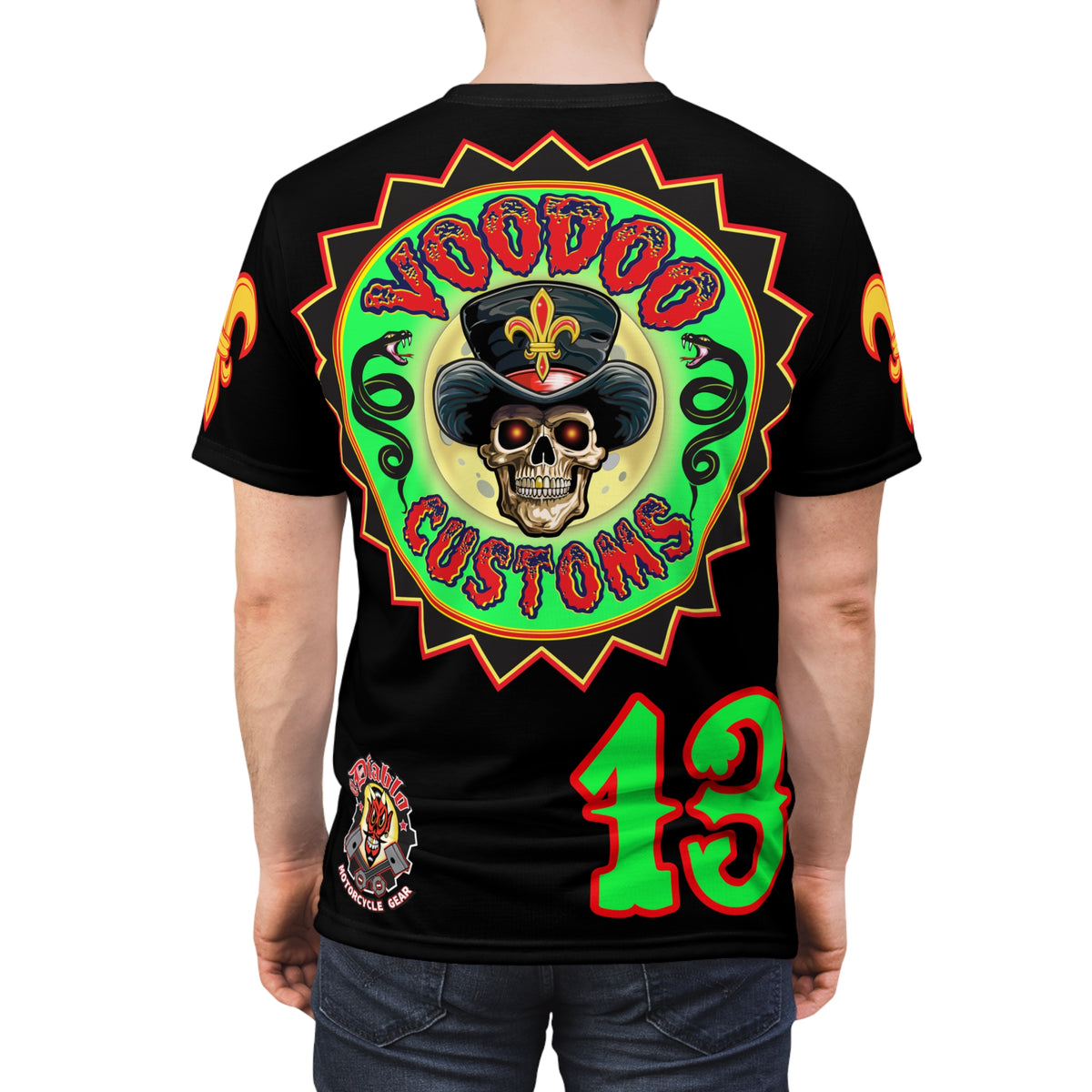 VooDoo Customs Skull & Fleur-de-Lis Unisex Graphic Tee