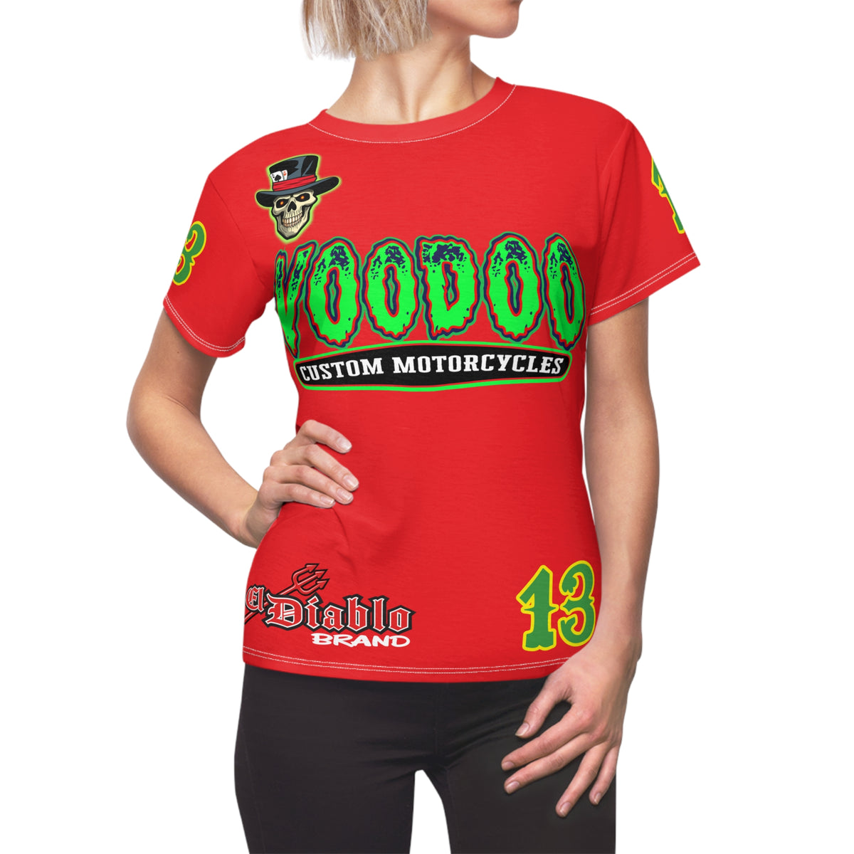 Women's Cut VooDoo Custom Motorcycles Graphic Tee — HiviZ Graphics