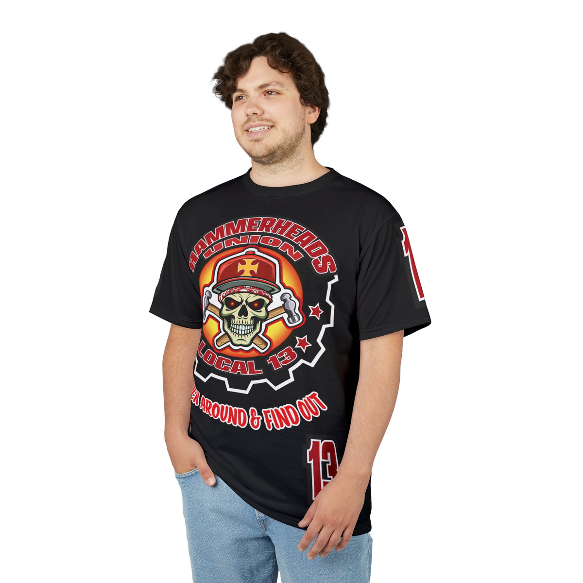 Hammerheads Union Local 13 - Custom Motorcycle Riding Tee Shirt _ Super Comfort and Fit