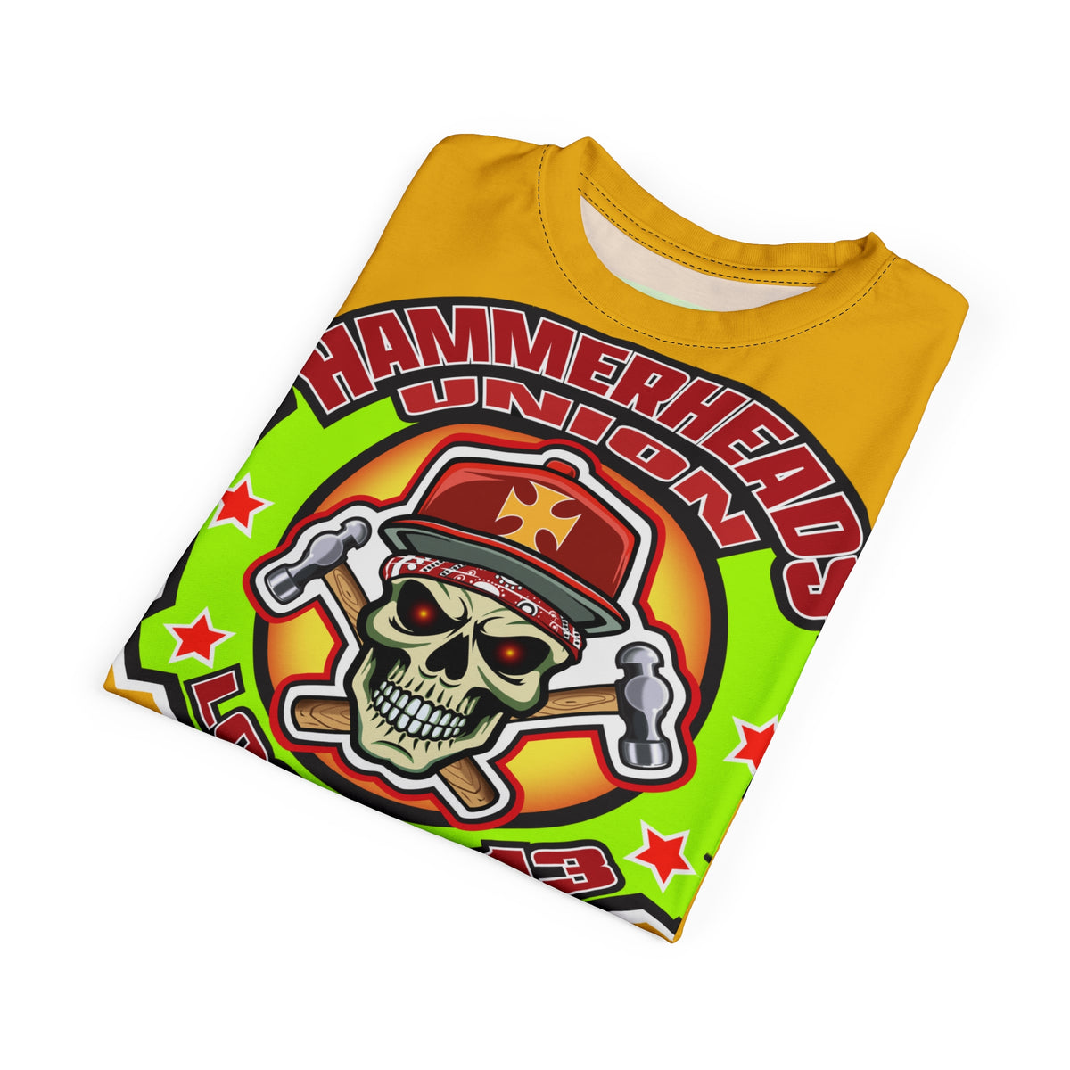 Hammerheads Union Local 13 HiViz Super Tee - Rough Tough Bad Attitude Motorcycle Riding Tee