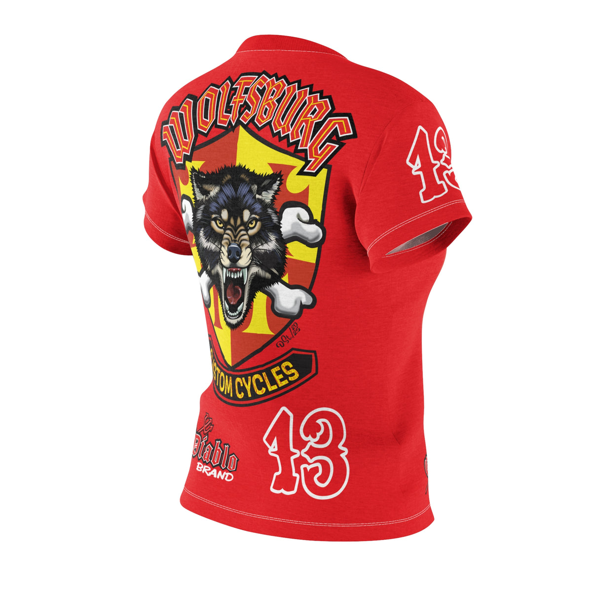 Women's Cut Wolfsburg Custom Motorcycles Graphic Tee — HiviZ Graphics