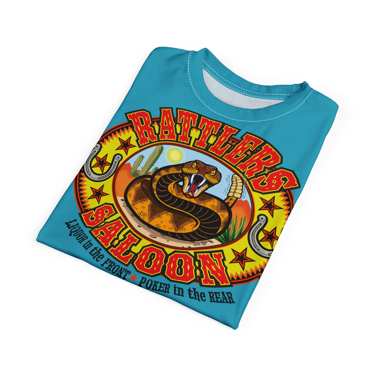 Rattlers Saloon  BADAZZ SUPER TEE — Vintage Biker 66 Graphic Shirt