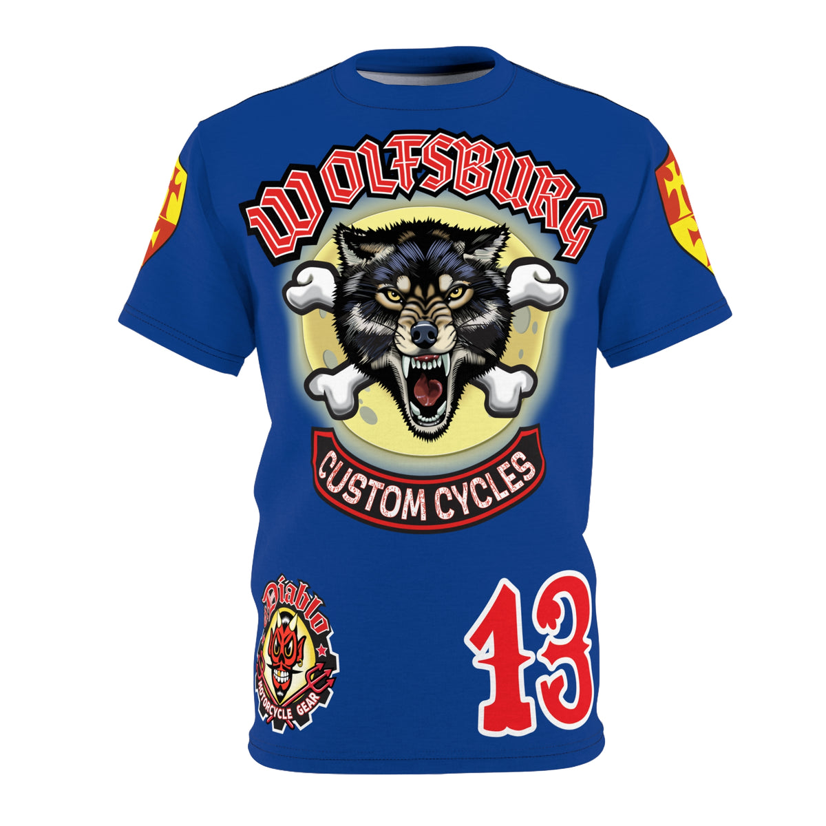 Wolfsburg Custom Cycles HiViz Graphic Super Tee for Bikers
