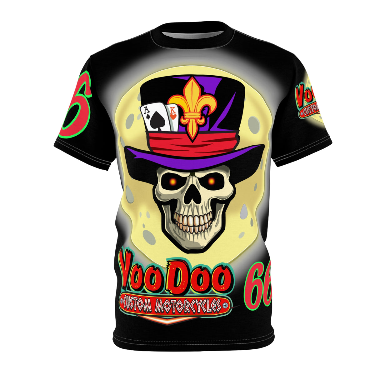 Voodoo Skull Unisex Tee - Custom Motorcycles Graphic T-Shirt
