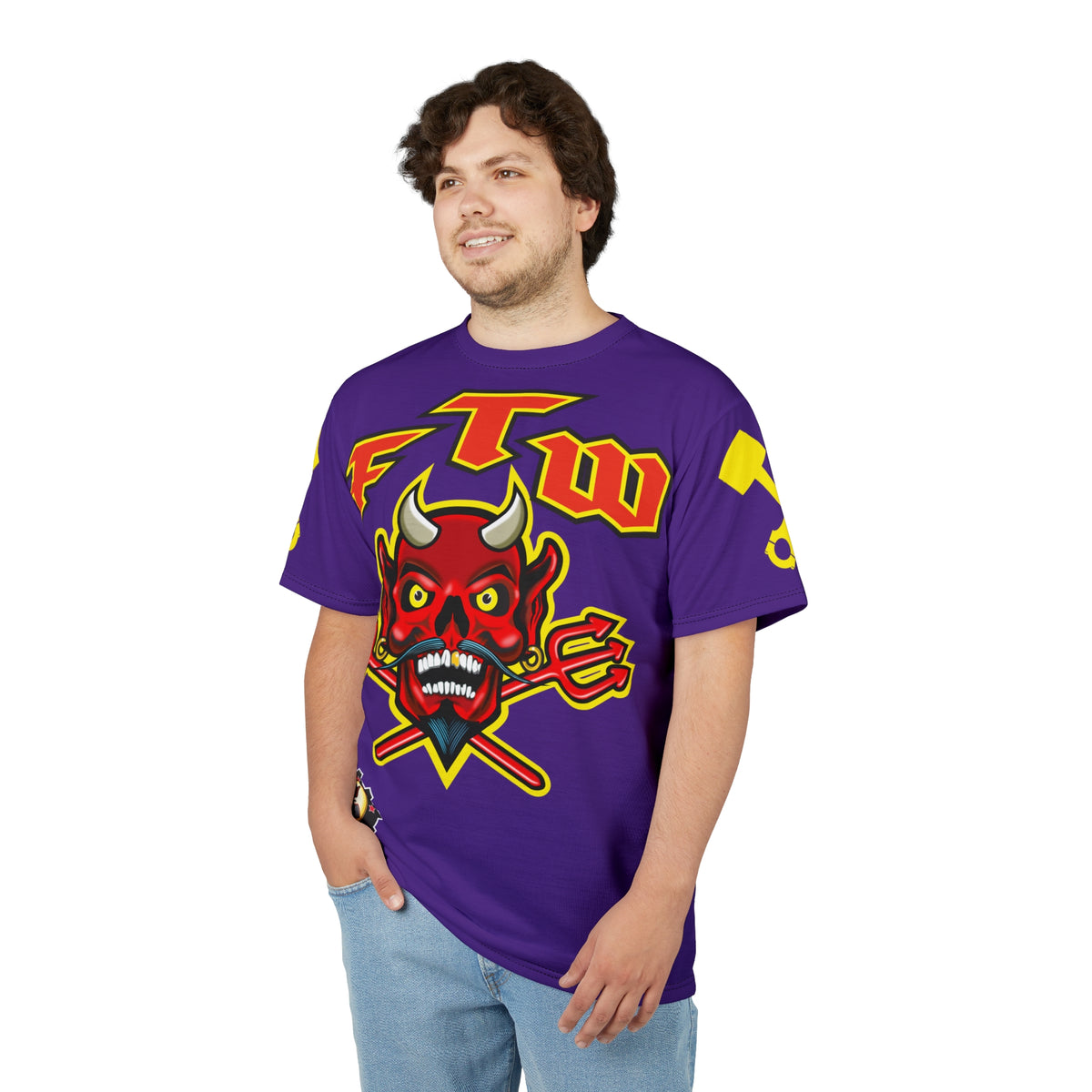 FTW Motorcycle Riders Super Tee - Edgy HiViz Colour Graphics - Show Your Attitude in Style