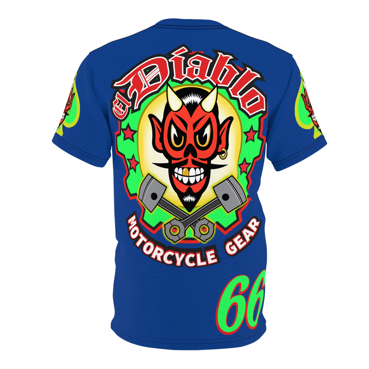 El Diablo Motorcycle Threads - Unisex Cut & Sew Tee - HiViz Color - Edgy Graphic Tee for Bikers