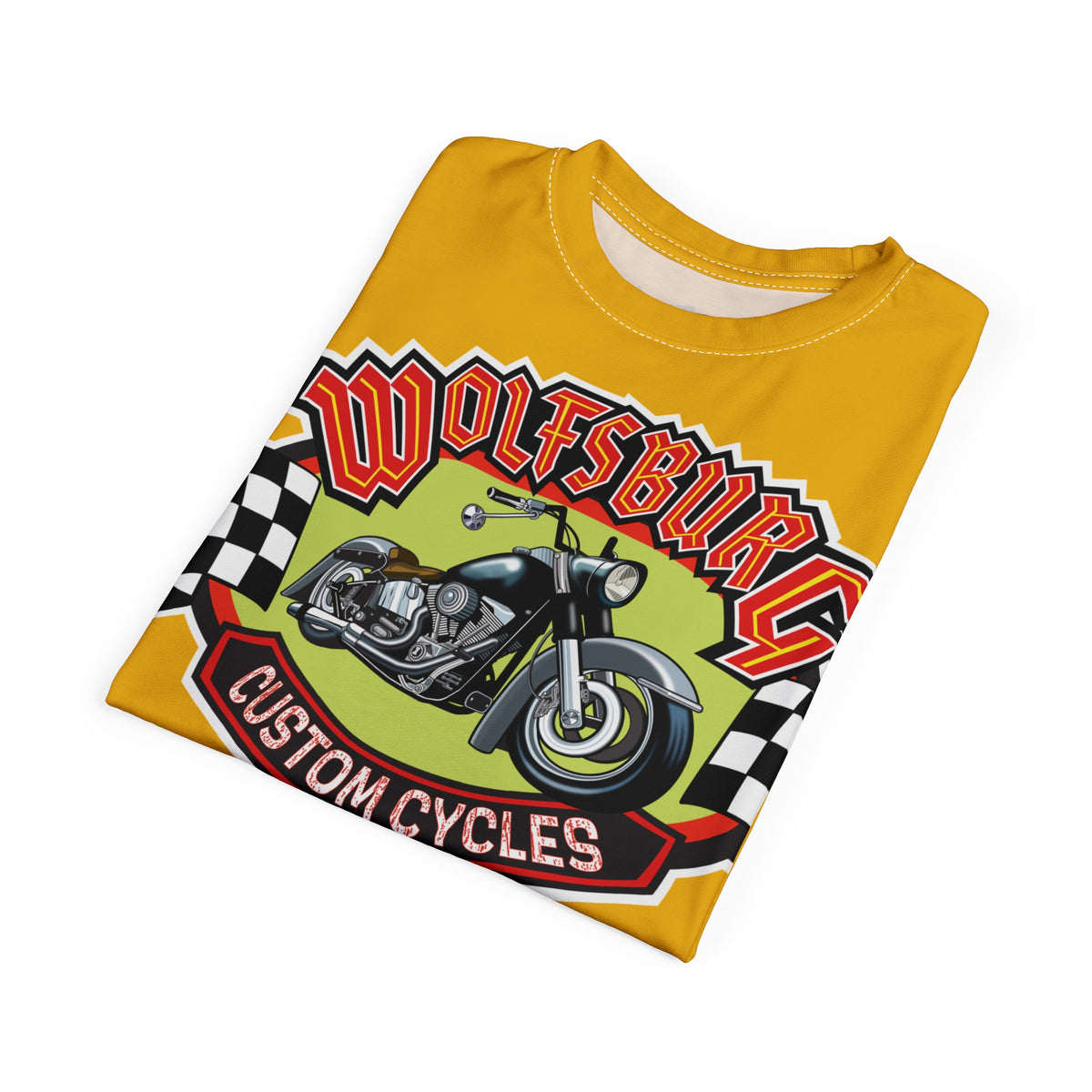 Wolfsburg Custom Cycle HiViz, High Performance Custom Motorcycle Riders Super Tee