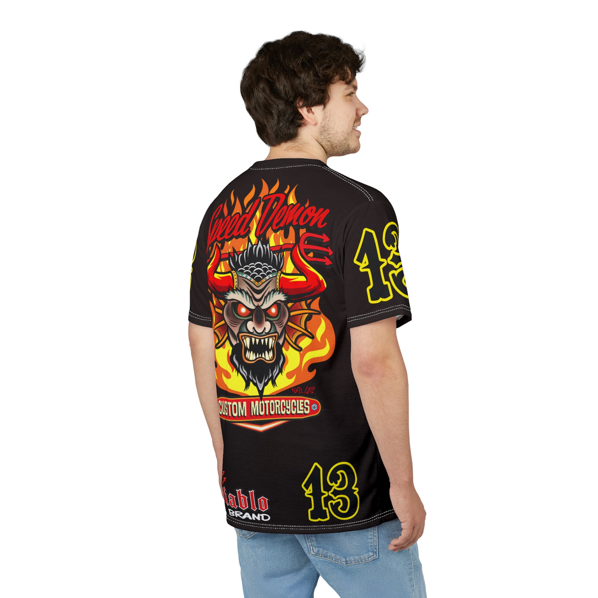 Speed Demon Customs Midnigt Rider Super Tee — Extreme Edgy Graphics - Bad Attitude Custom Biker Riding Gear