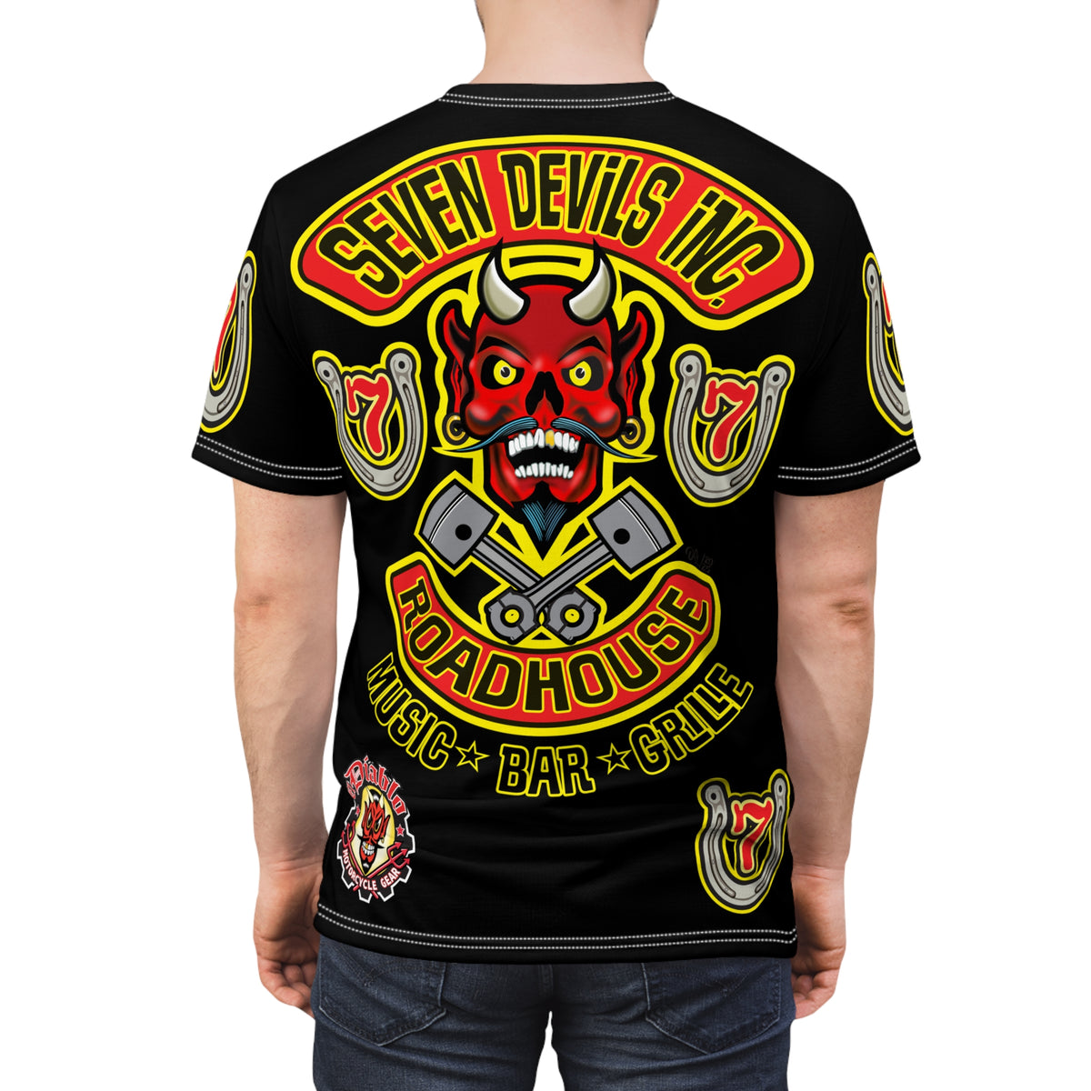 Seven Devils Inc. Roadhouse HiViz Graphic Tee - Motorcycle Custom Riding Super Tee