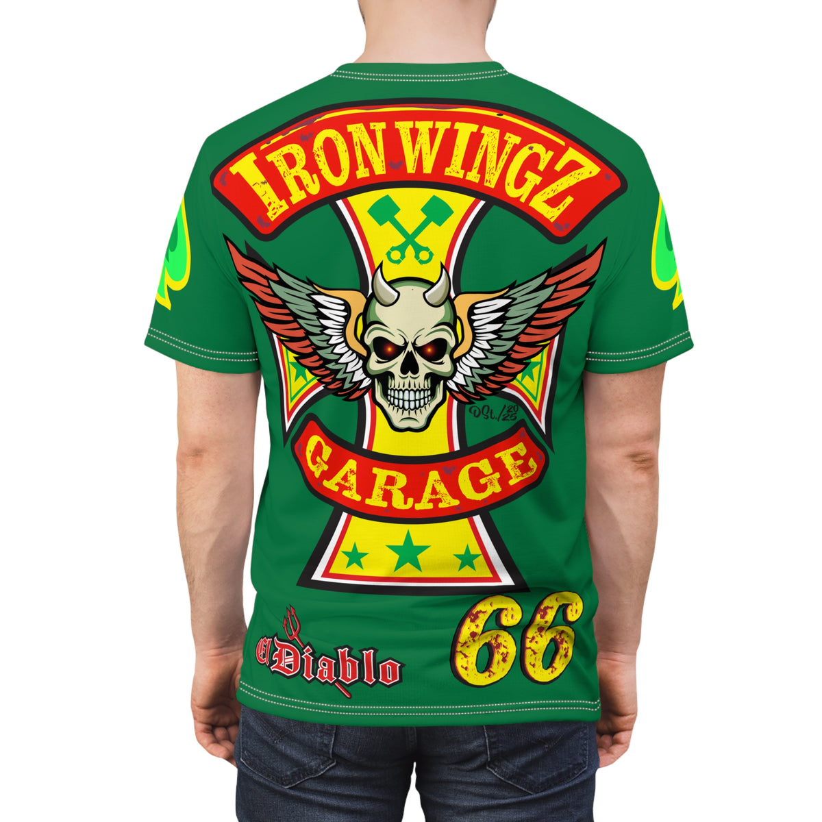 Iron Wingz Custom Motorcycle Unisex Super Tee - Bold Graphic Tee for Bikers (Limited Edition)