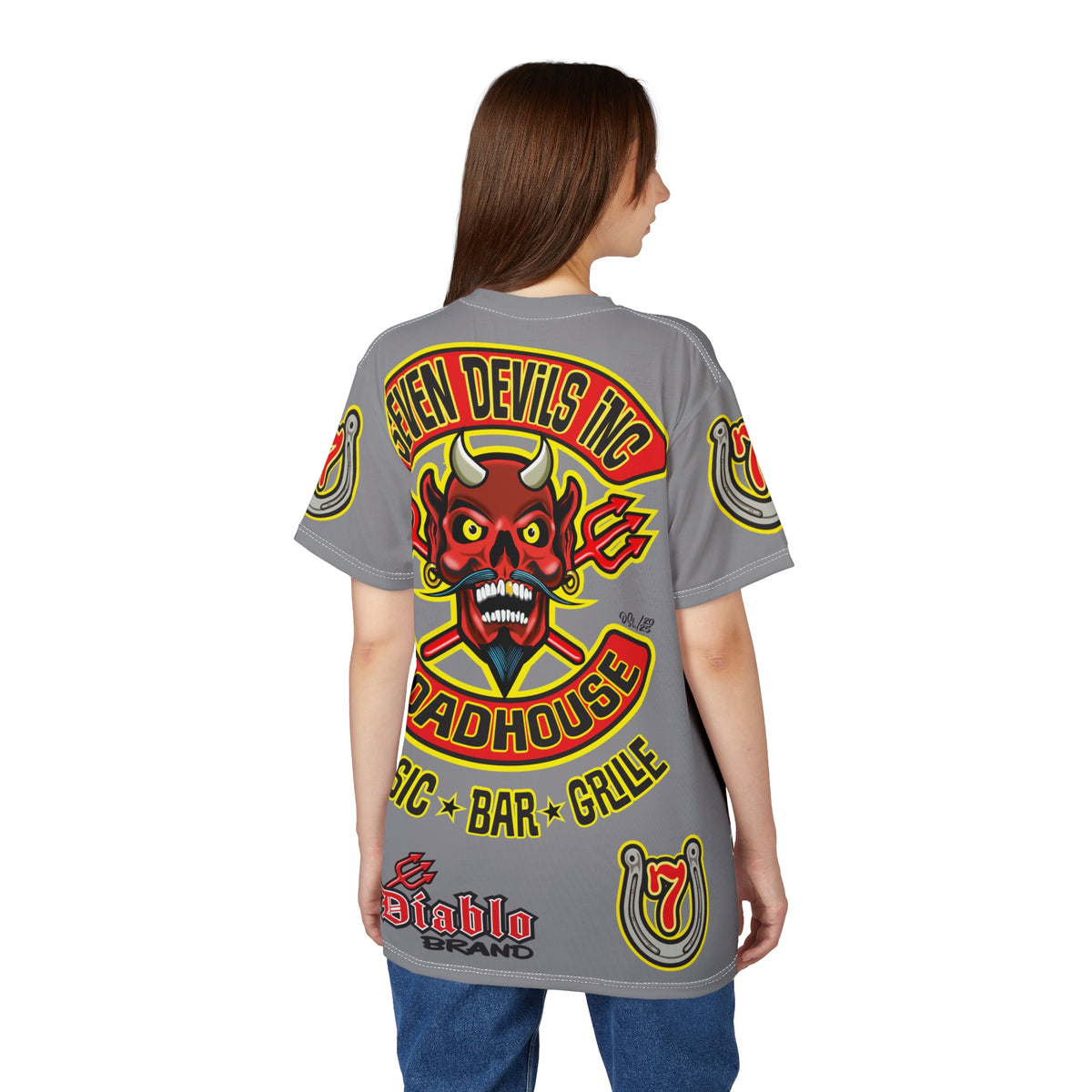 Seven Devils Inc. Roadhouse Design, Edgy Biker Shirt, Special Motorcycle Riding Gear, Seven Devils Inc.