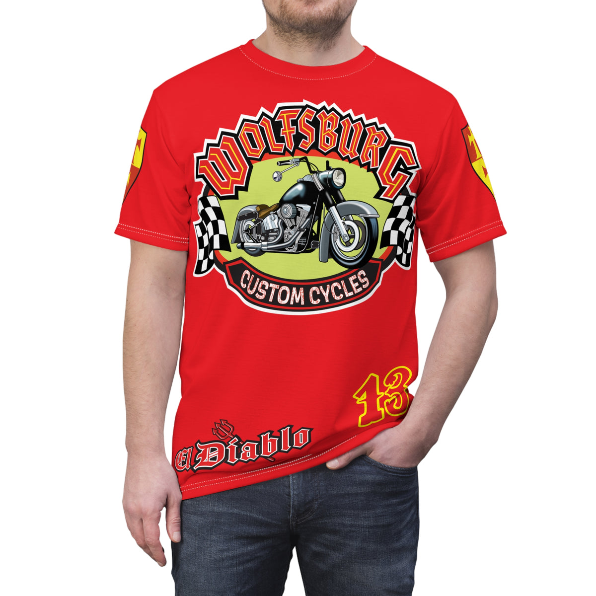 Wolfsburg Custom Cycles HiViz High Comfort Motorcycle Riders Super Tee