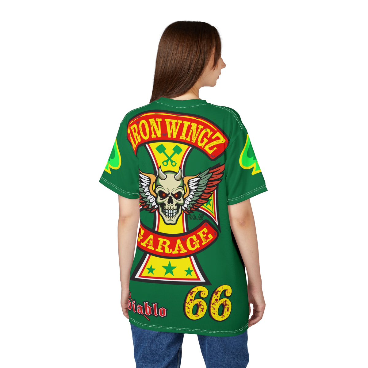 Iron Wingz Custom Motorcycle Unisex Super Tee - Bold Graphic Tee for Bikers (Limited Edition)