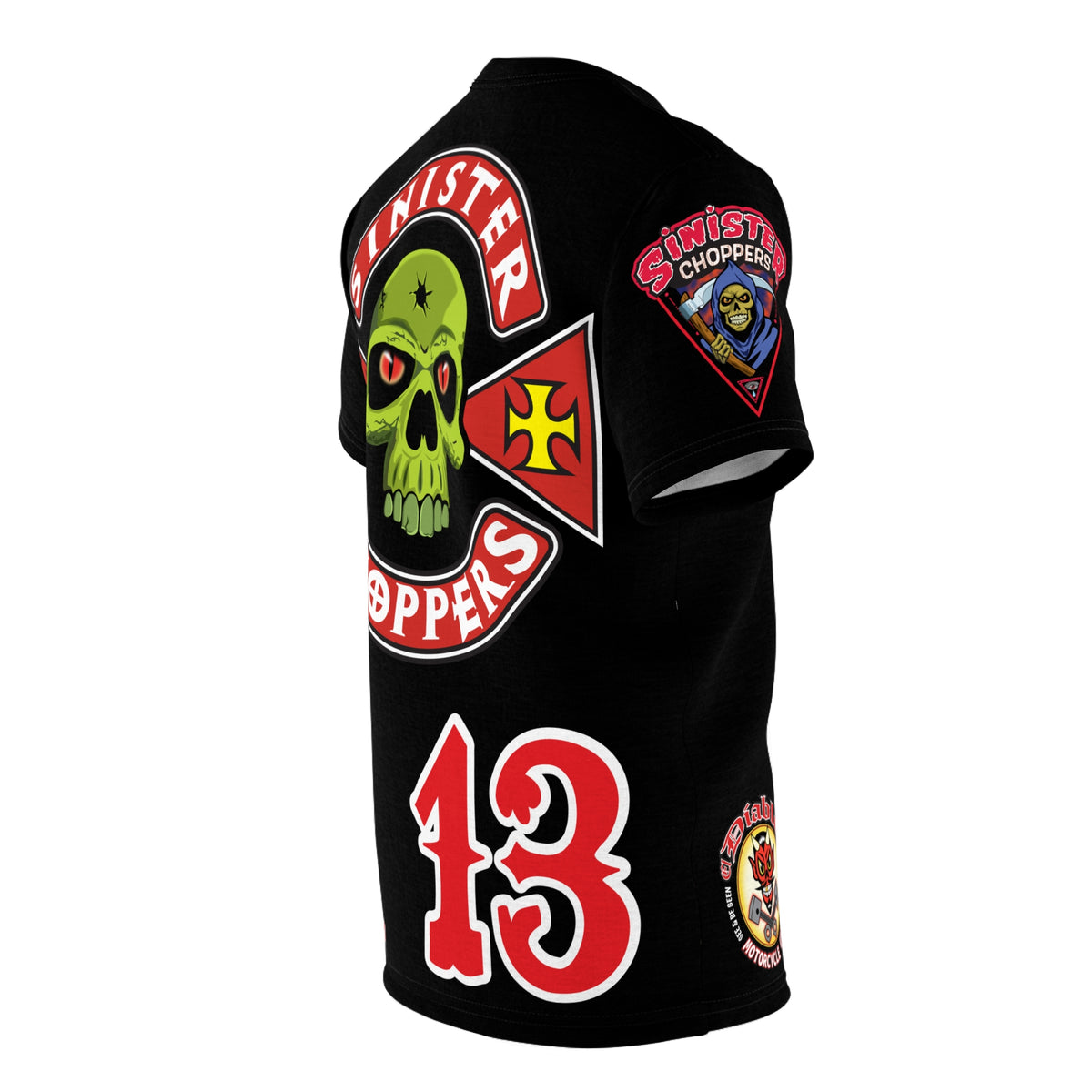 Sinister Choppers Ultimate HiViz Super Tee - Comfort, Performance and HiViz custom design