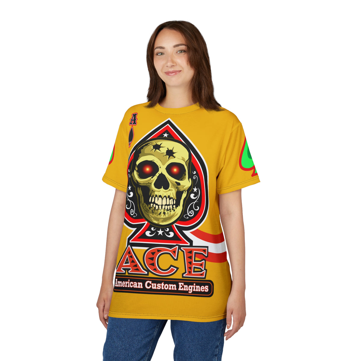 American Custom Engines ACE - Special Lumina Green  Ace of Spades Death Card High visibility Graphics