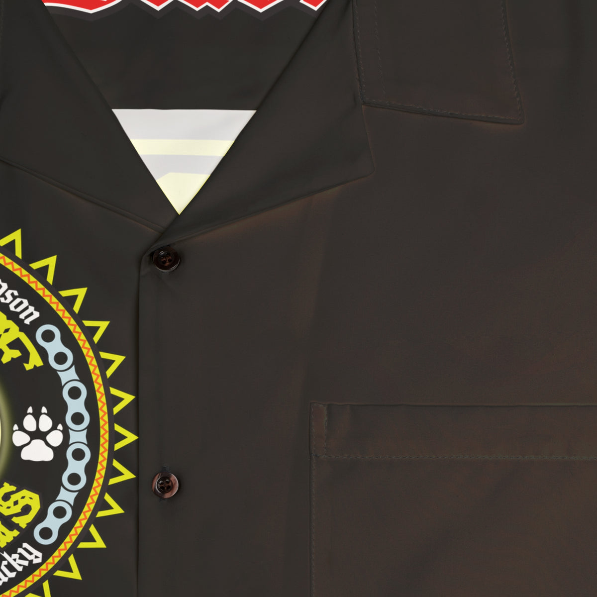 Big Bopper MWT Wolf Customs Motorcycle Hawaiian Shirt -  For Big Men to Size 5XL