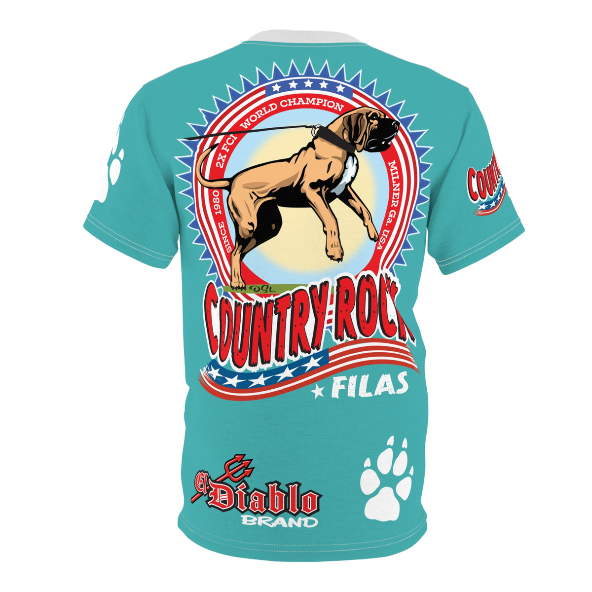 Copy of Country Rock Filas Graphic Super Tee — El Diablo Brand Paw Print T-Shirt 4Braylee